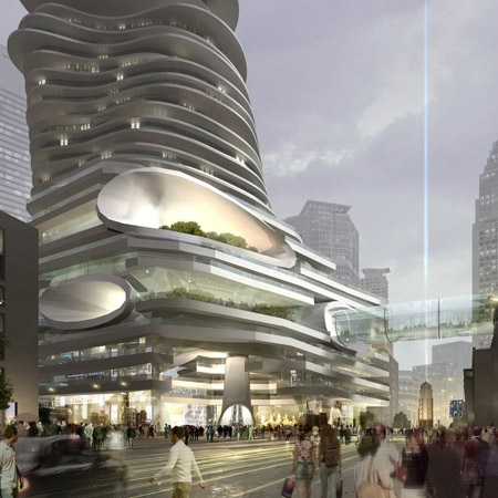 Unusual Sky Scraper with Gardens, China - Design