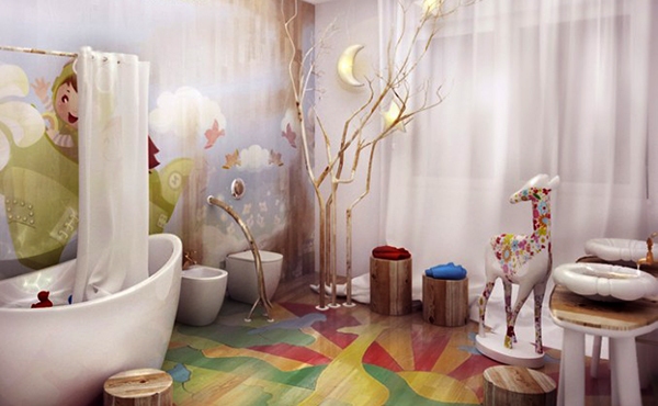 Phòng tắm đầy màu sắc vui nhộn cho bé yêu - Trang trí - Kiến trúc - Ý tưởng - Nội thất - Phòng tắm - Phòng trẻ em