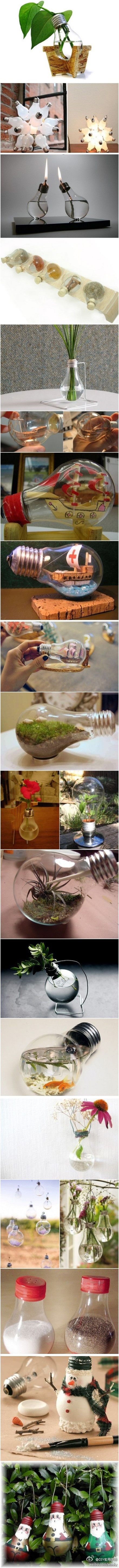 รวมไอเดีย DIY แปลงโฉมหลอดไฟเก่า กลายเป็นของแต่งบ้านสุดเก๋! - ไอเดีย DIY - แปลงโฉมหลอดไฟเก่า - ของแต่งบ้านสุดเก๋ - เฟอร์นิเจอร์แต่งบ้าน - หลอดไฟเก่า