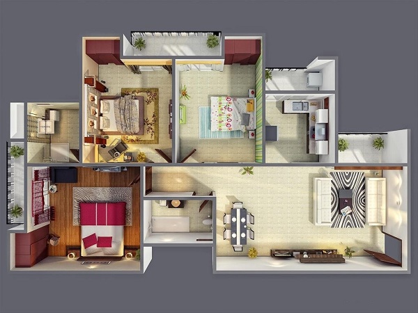 แบบแปลนบ้าน 3 ห้องนอน(ต่อ) - บ้านในฝัน - ออกแบบ - การออกแบบ