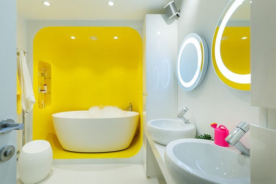 เก๋ไก๋ม๊าก !!! ไอเดียห้องน้ำสีเหลือง - ตกแต่งบ้าน - ไอเดีย - ของแต่งบ้าน - ตกแต่ง - ออกแบบ - การออกแบบ - ห้องน้ำ - ไอเดียเก๋