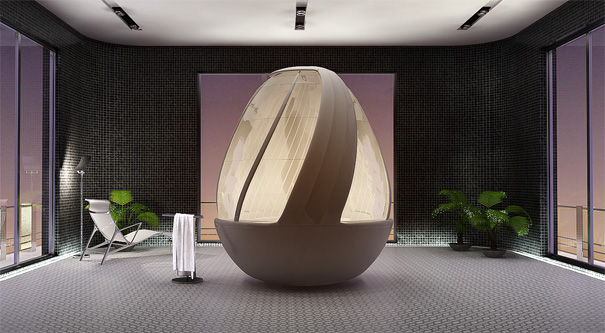 Orosz luxus: tojás alakú zuhanyfülke szupergazdagoknak - fürdőszoba - zuhanyfülke - lakberendezés - design