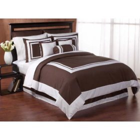 Bedroom Interior Equipment, Chocolate Hotel Spa Collection Duvet Comforter