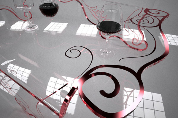 Beautiful Transparent Glass Coffee Table by Pierre Lescop - Coffee Tables - Pierre Lescop