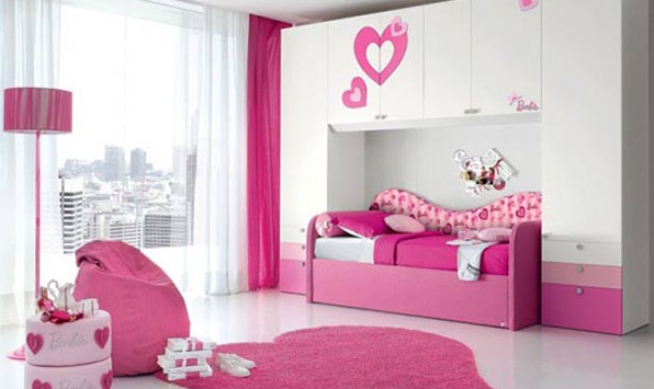 Nữ tính với phòng ngủ được trang trí hình trái tim - Thiết kế - Phòng cho bạn gái