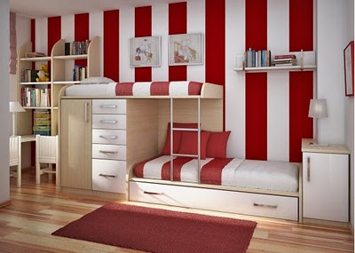 ห้องนอนขนาดเล็ก ที่มีพื้นที่จำกัดสำหรับวัยรุ่น