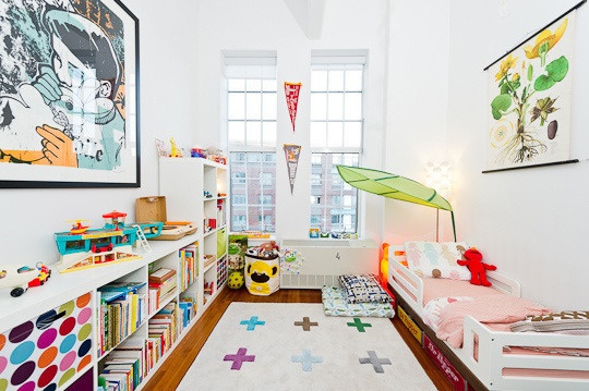Phòng trẻ em thú vị với gam màu trắng - Thiết kế - Phòng trẻ em