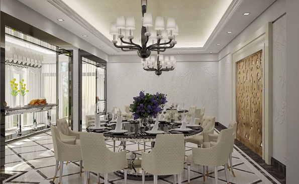 Phòng ăn tinh khôi với sắc trắng - Thiết kế - Phòng ăn