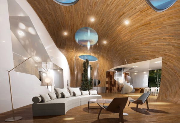 Cocoon House: The Futuristic Codominium in Jeju Island, Korea - Decoration - Design - Interior Design - Ideas - Furniture - Dream Home - Jeju Island - Korea - Planning Korea - Cocoon House
