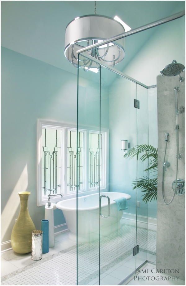 Những phòng tắm mang sắc xanh mát rượi - Trang trí - Ý tưởng - Nội thất - Thiết kế đẹp - Phòng tắm - Màu xanh