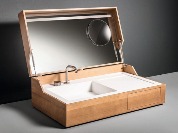 Hidden: bồn rửa mặt trong phòng tắm khá sáng tạo - Thiết kế - Phòng tắm - Bồn rửa mặt