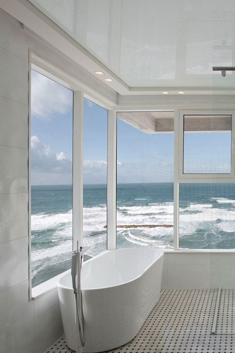 ห้องอาบน้ำพร้อมวิวสวย - ไอเดีย - แต่งบ้าน - ตกแต่ง - การออกแบบ - ห้องน้ำ - ไอเดียเก๋ - ออกแบบ