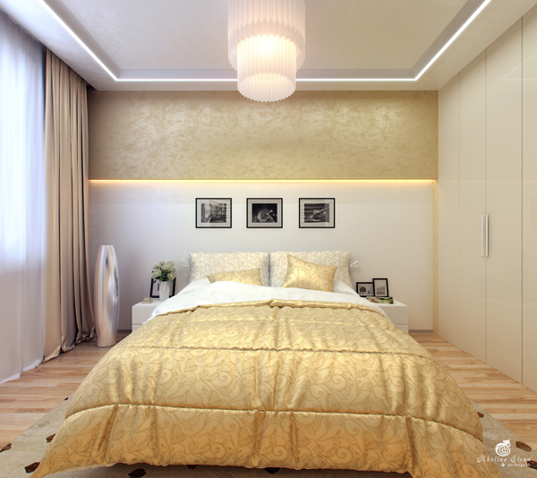 แบบห้องนอนเรียบหรู สีทอง เหมาะสำหรับวัยผู้ใหญ่ - ห้องนอนสีทอง - สไตล์คอนเทมโพรารี - แบบห้องนอนเรียบหรู - ห้องนอนผู้ใหญ่ - แต่งห้องนอนสีทอง - ห้องนอน