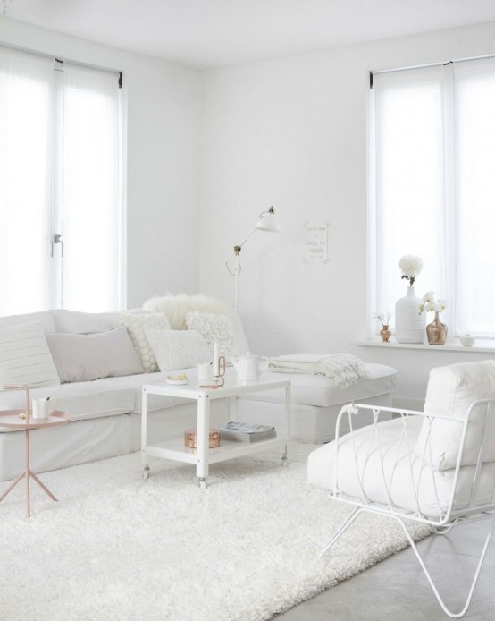 Nhẹ nhàng với những phòng khách mang gam màu trắng - Trang trí - Ý tưởng - Nội thất - Thiết kế - Xu hướng - Phòng khách