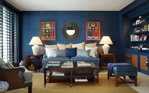 Sự kết hợp thù vị giữa màu nâu và xanh dương trong phòng khách - Trang trí - Nội thất - Ý tưởng - Phối màu - Phòng khách - Nhà đẹp - Sáng kiến
