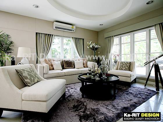 แบบตัวอย่างห้องรับแขกสวยๆ บรรยากาศดีๆ ดีไซน์โดย Ka-Rit - ไอเดีย - ตกแต่งบ้าน