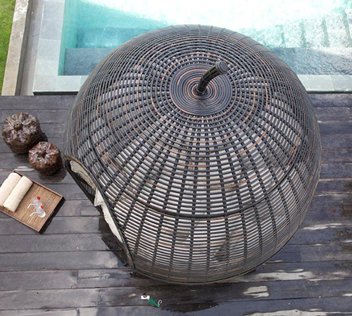 Outdoor Wicker Daybed - Iglu "Apple" by Skyline - Skyline - Iglu