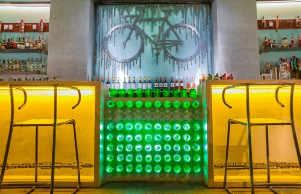 The Coolest Bar Recycled Lots of Bicycles - Bicycle Bar - Design - Commercial Design - Design News