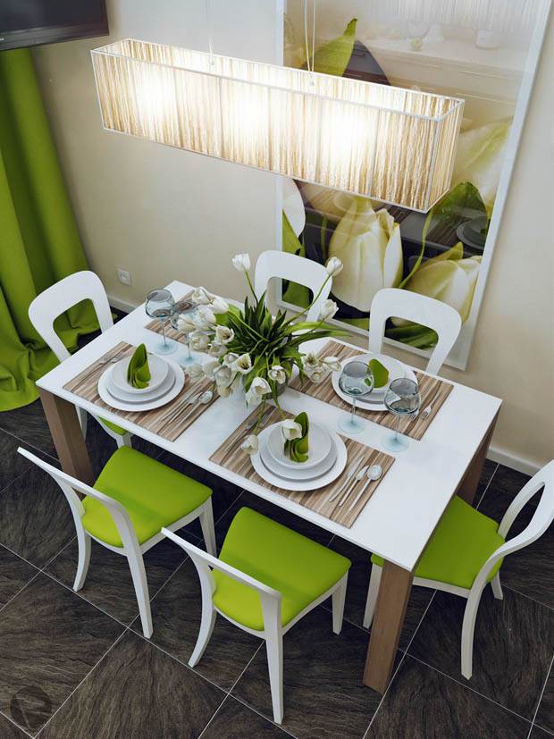 แต่งห้องครัวให้สดใสด้วยสีเขียว พร้อมโต๊ะทานอาหารแสนสวย - ห้องครัว - แบบห้องครัว - ห้องทานอาหาร - โต๊ะอาหารสีเขียว - ครัวสีเขียว - ตกแต่งห้องครัว - โต๊ะทานอาหารสีเขียว