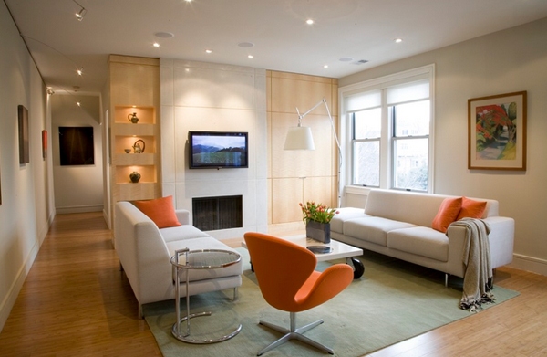 Phòng khách thêm ngọt ngào với gam màu trắng và cam - Trang trí - Ý tưởng - Nội thất - Thiết kế - Phòng khách - Phối màu