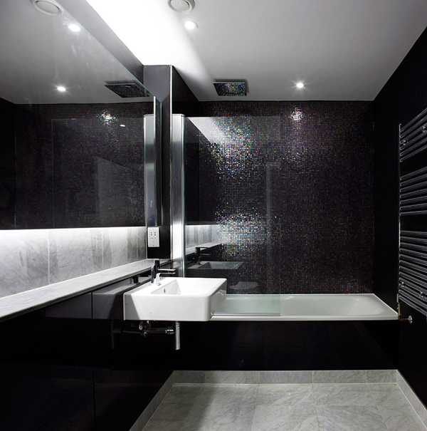 Phòng tắm màu đen và trắng tuyệt đẹp - Thiết kế - Phòng tắm - Ý tưởng