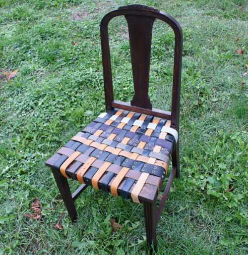 "เก้าอี้เข็มขัด" ทำเองได้ เท่ห์ ไม่ซ้ำใคร - เฟอร์นิเจอร์ - DIY - เก้าอี้ - เก้าอี้เข็มขัด