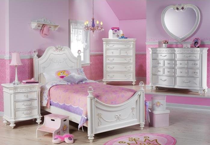 Disney Princess White 4 Pc Twin Poster Bedroom