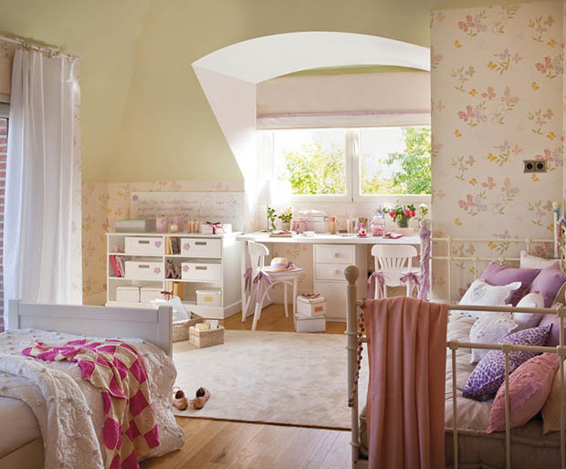 แบบห้องนอน สีพาสเทล พร้อมมุมโต๊ะทำงานริมหน้าต่าง สวยหวานจับใจ!! - ไอเดียแต่งห้องนอน - ห้องนอน - แบบห้องนอน - ห้องสีพาสเทล - โต๊ะทำงานริมหน้าต่าง