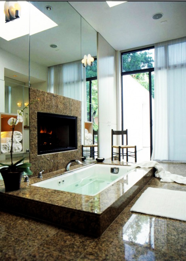 Dream Bathroom Designs With Fireplaces - Fireplace - Design - Ideas - Bathroom