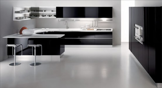 Inspirational Black And White Kitchen Designs - Kitchen