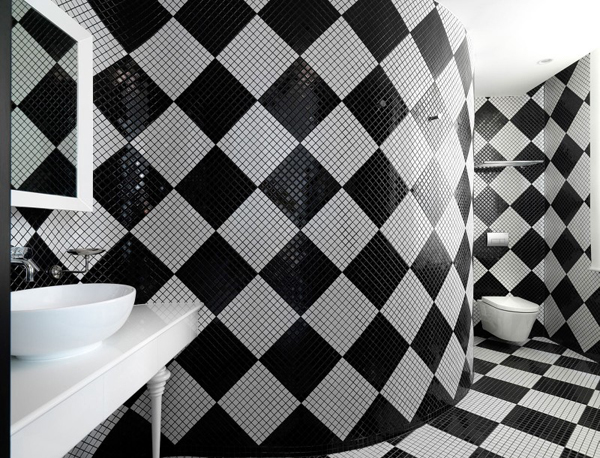 Decorate Bathroom with Sophisticated Black & White Color Scheme - Ideas - Bathroom - Design - Tips