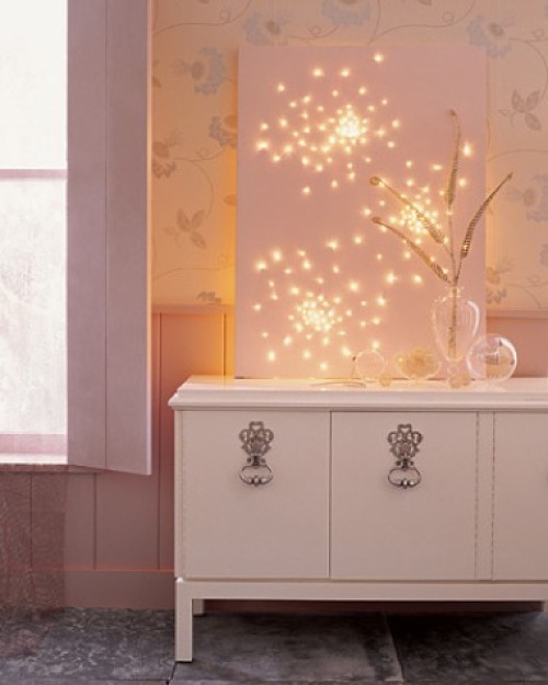 Romantic Bedroom With Christmas Lights - Decoration - Christmas Lights - Lightings - Bedroom - Ideas