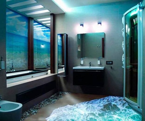 เห็นแล้วต้องร้อง โห ! เมื่อเจอ ‘ห้องน้ำ 3 มิติ’ อย่างนี้สิ ถึงจะน่าอาบน้ำ - ไอเดีย - ไอเดียเก๋ - ห้องน้ำ - การออกแบบ - ออกแบบ - ตกแต่ง