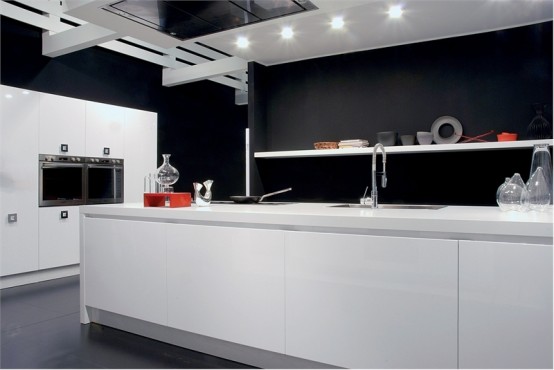 Inspirational Black And White Kitchen Designs - Kitchen