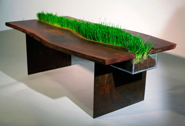 Walnut and Grass - Walnut - Grass - Table - Emily Wettstein