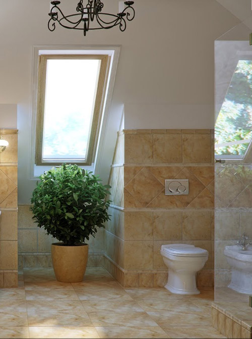 สวยเกิดในมุมแหวกแนว กับห้องน้ำใต้หลังคา - ออกแบบ - ห้องน้ำ - ห้องน้ำใต้หลังคา - แต่งห้องน้ำ - แบบห้องน้ำ