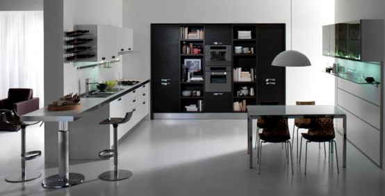 Inspirational Black And White Kitchen Designs - Kitchen