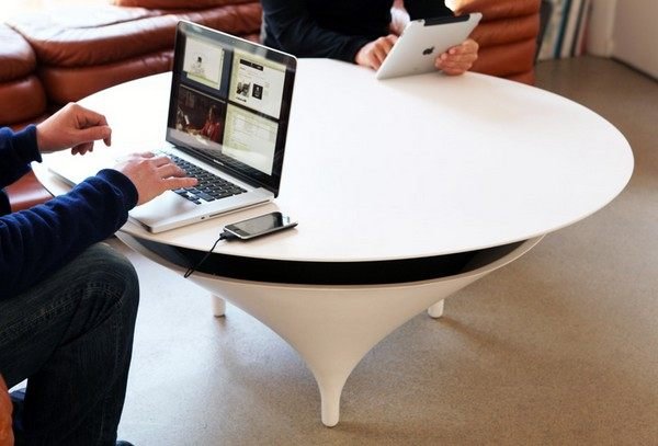 'Acoustable', a high-tech coffee table with built-in sound system