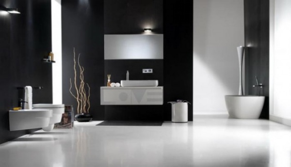 Phòng tắm thanh lịch trong hai màu đen và trắng - Thiết kế - Phòng tắm - Xu hướng
