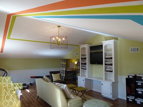 Eye-catching Looks in Colourful Painted Ceiling Designs - Ceiling - Design - Ideas