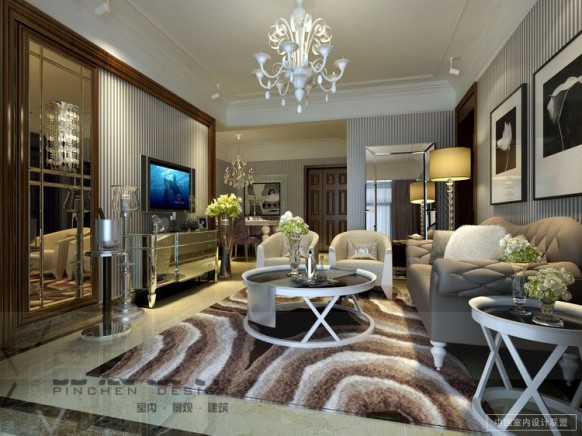 Luxurious Design in Far East Living Room - Interior Design