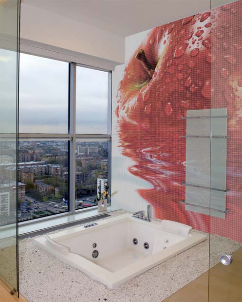 Đổi mới nhà tắm bằng gạch lát tường họa tiết mosaic - Trang trí - Ý tưởng - Thiết kế đẹp - Phòng tắm - Gạch lát tường