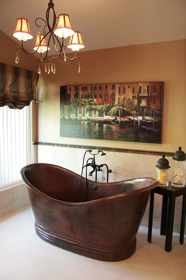 Bồn tắm bằng đồng cho không gian thêm cổ điển - Ý tưởng - Nội thất - Phòng tắm - Bồn tắm