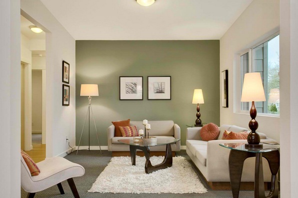 Phòng khách mát mắt theo tông xám và xanh lá cây - Thiết kế - Phòng khách - Xu hướng