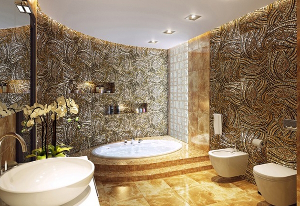 Phòng tắm bắt mắt hơn với những họa tiết sáng tạo in trên tường - Phòng tắm - In - Thiết kế