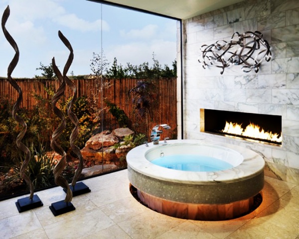 Dream Bathroom Designs With Fireplaces - Fireplace - Design - Ideas - Bathroom