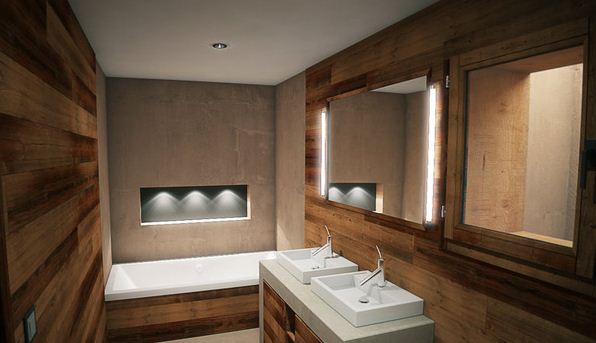 Phòng tắm tinh tế với nội thất bằng gỗ - Thiết kế - Phòng tắm