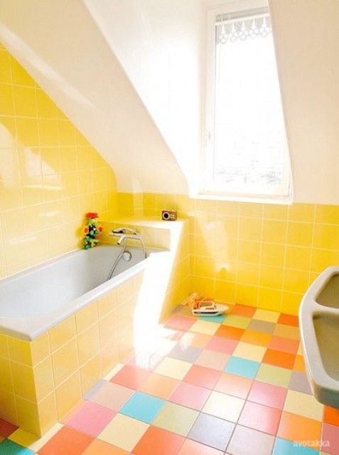 Thêm sắc màu cho phòng tắm với gạch lát tường - Trang trí - Ý tưởng - Nội thất - Thiết kế đẹp - Phòng tắm - Gạch lát tường