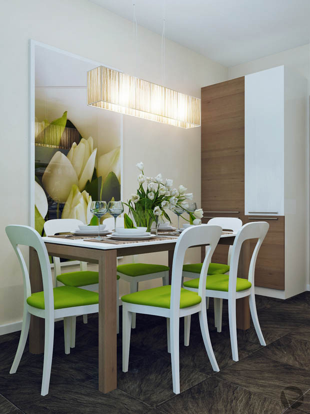 แต่งห้องครัวให้สดใสด้วยสีเขียว พร้อมโต๊ะทานอาหารแสนสวย - ห้องครัว - แบบห้องครัว - ห้องทานอาหาร - โต๊ะอาหารสีเขียว - ครัวสีเขียว - ตกแต่งห้องครัว - โต๊ะทานอาหารสีเขียว