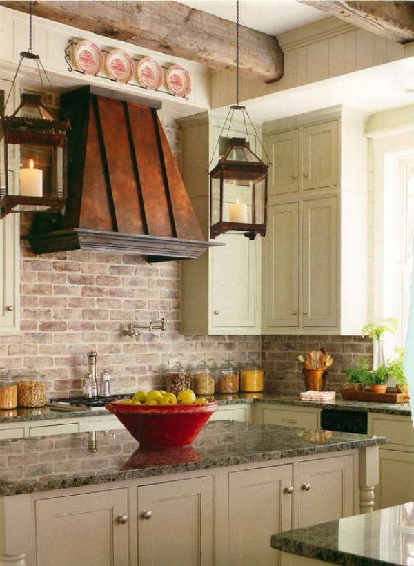 Nhà bếp đậm chất rustic với backsplash làm từ gạch - Trang trí - Ý tưởng - Thiết kế - Xu hướng - Nhà bếp - Backsplash